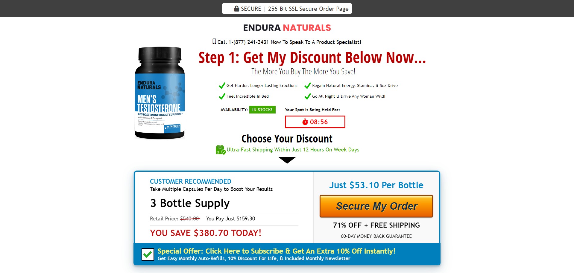 Endura Naturals Men's Testosterone