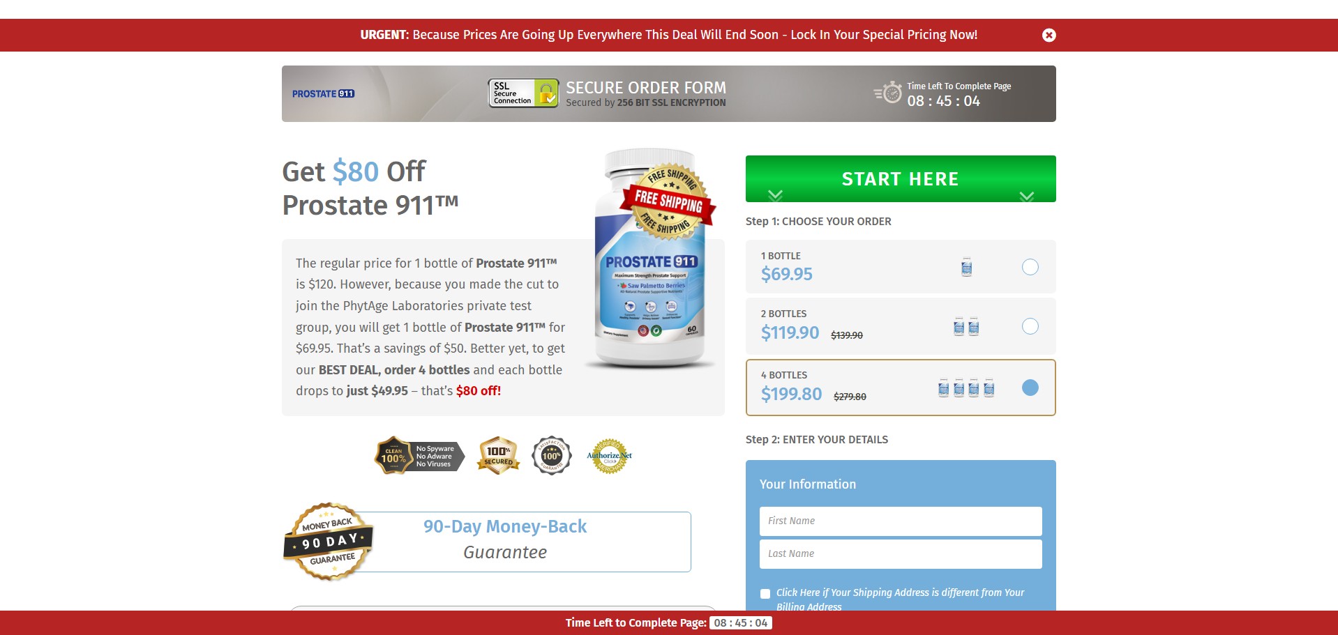 Get Prostate 911 - VSL - (Nutra / Male) - [US, FR, CA, DE, UK, AU + 83 more]